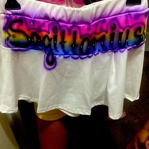 90s theme freaknik skirt and shirt set